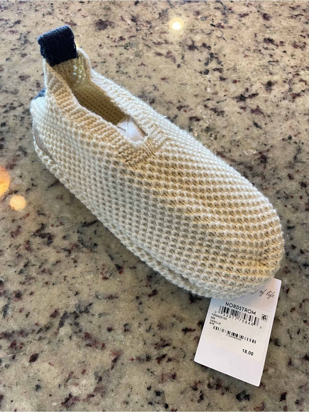NWT Muk Luks Nordstrom Women’s Cream Knit ballerina Slippers 6-8